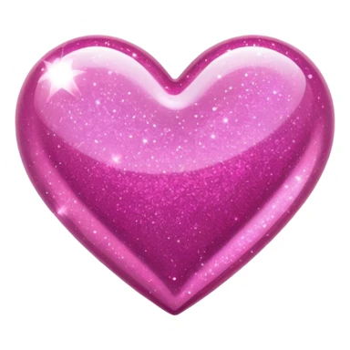 pink sparkle heart sticker