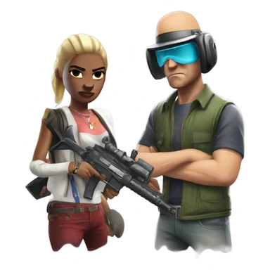 Gta5 fighting Fortnite  sticker