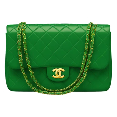 Chanel classic flap bag green sticker