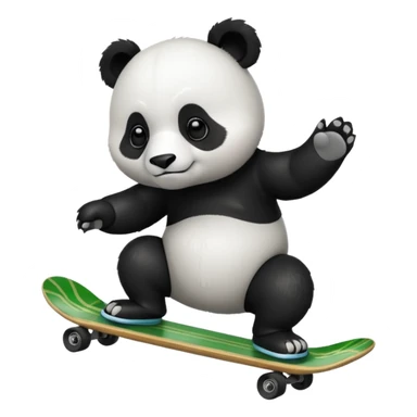 Panda skateboard  sticker