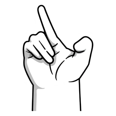 Human with middle finger  sticker