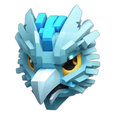 Minecraft Articuno Cyberpunk Head sticker
