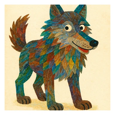 Eric carle wolf sticker