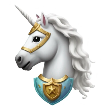 shield made of sea salt on unicorn sticker