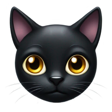 Black cat in love  sticker