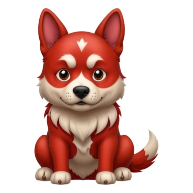 tattoed dog with red hair sticker