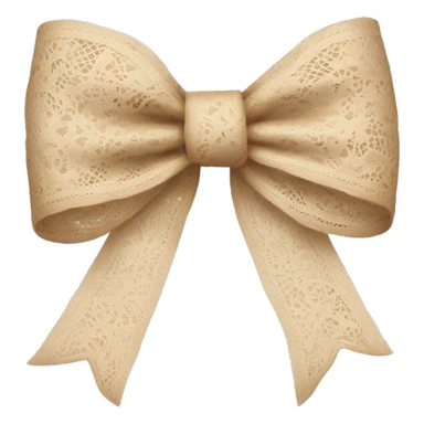 Beige lace bow sticker