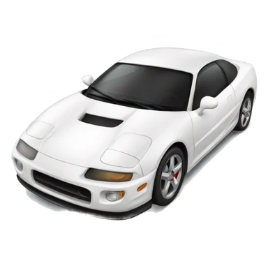 White sports car  sticker