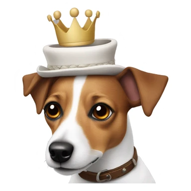 a jack russel with a pasque on his head sticker