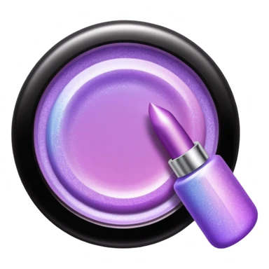 lilac gradient glitter cosmetics sticker