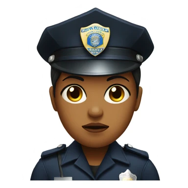 Sad police women sticker
