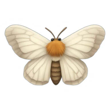 Fluffy moth sticker