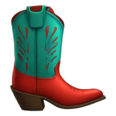 red cowboy boots sticker