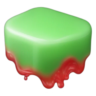 green soap flowing with red liquid sticker