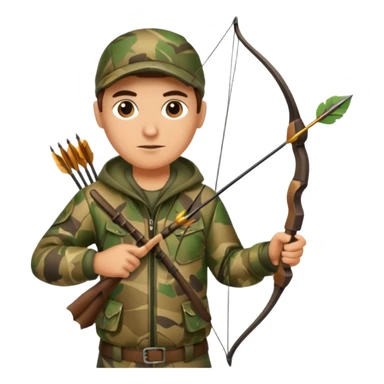 The classic hunter image with bow and arrow sticker