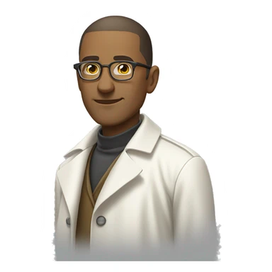 <excerpt>
A man with short hair, donning tinted glasses in a white trench coat, is an alchemist.
</excerpt> sticker