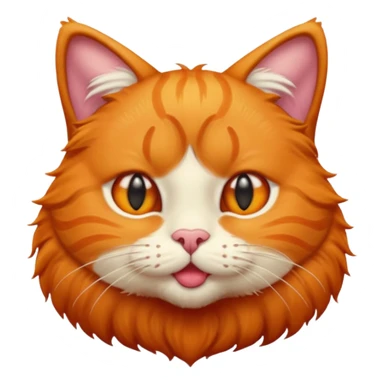 orange cat with big lips sticker