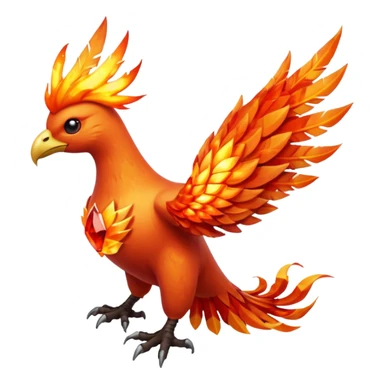 Pokemon legendary laranja and red crystal moltres sticker