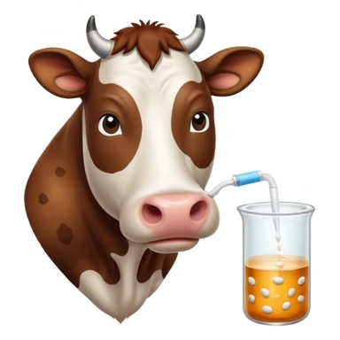 Коровка пьёт лекарства sticker