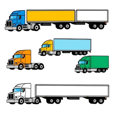 Semi trucks  sticker