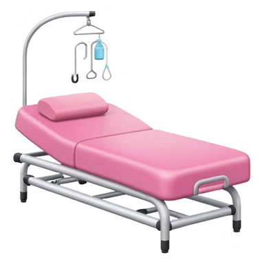 cama de fisioterapia color rosa  sticker