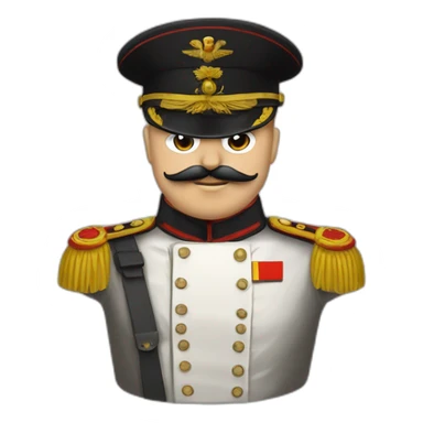 Bonhomme avec une petite moustache des cheveux noir et un uniforme militaire allemand et un brassard sticker