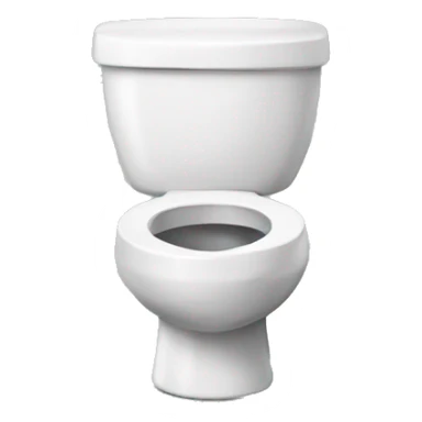  A toilet WITh a head sticker