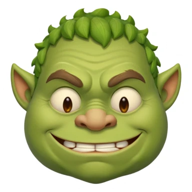 Sleepy Ogre smiling and loking sleepy  sticker
