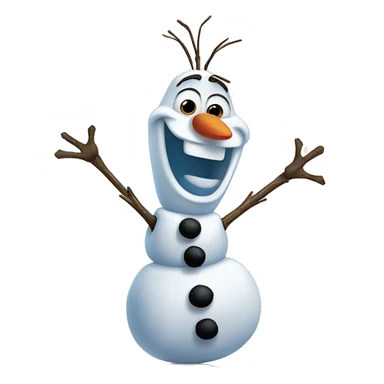 Olaf from the movie frozen skating sticker