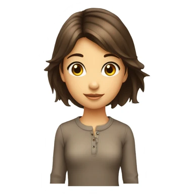 fillette 10 ans brune yeux noirs queue de cheval sticker