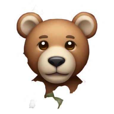 Valentine’s cute teddy bear made of  roses  sticker