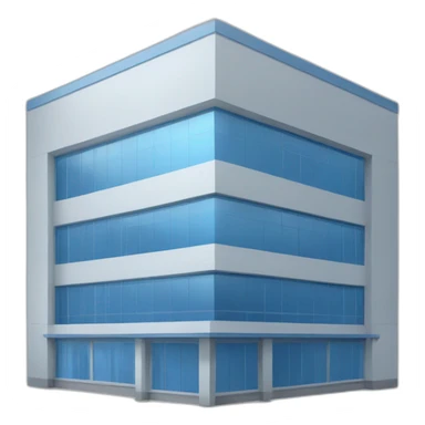 blue university modern technical building sticker