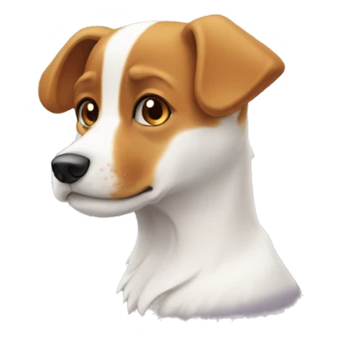 Chien roux et blanc sticker