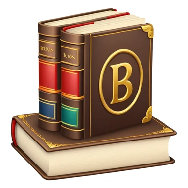 large thick book with bookmarks sticker