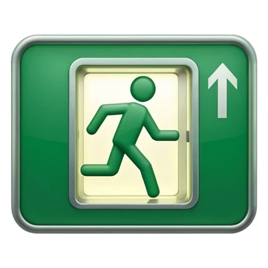 emergency exit , but only the icon inside it sticker