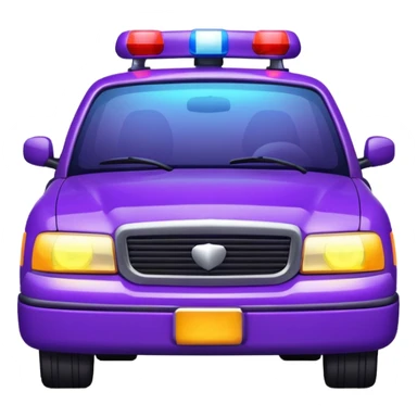 purple police car light sticker
