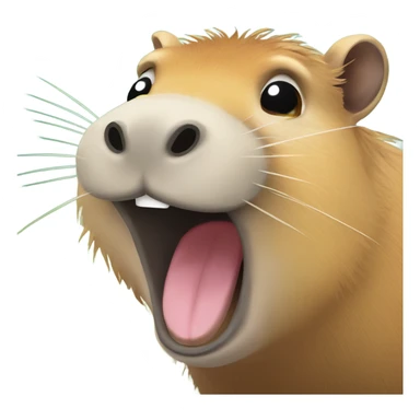 Capybara laughing tears sticker