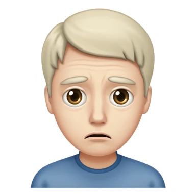 una persona con cara de anchoa preocupado con cara de anchoa sticker