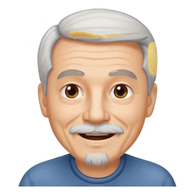 70 year old man with goatee and thinning hair sticker