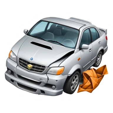 Car crash crash out sticker