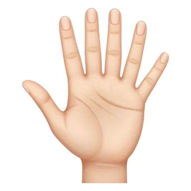 Really can't you follow instructions, I said Hand with 3 straight fingers and one bent towards the palm (the 3rd finger) sticker