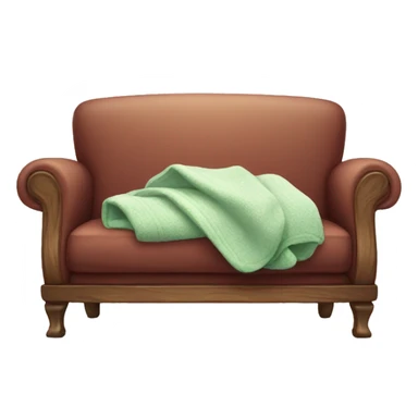 Sofa with blanket sticker