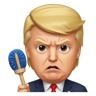 toilet brush donald trump sticker