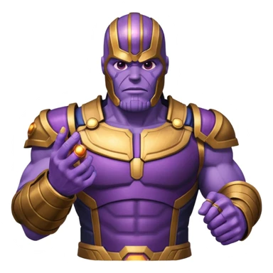Thanos with the gauntlet  sticker