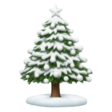 White Christmas tree  sticker