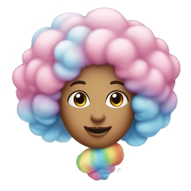 Rainbow cottoncandy sticker