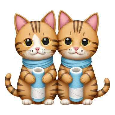 get well soon with cats sticker