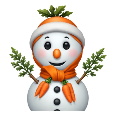 snowman with no scarf  sticker