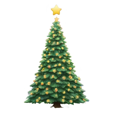 christmas tree in the snow sunset sticker