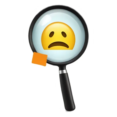 magnifying glass with a discount label sticker